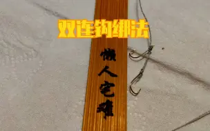 Descargar video: (懒人路亚)全网最详细双连钩绑法-路亚新手基础视频