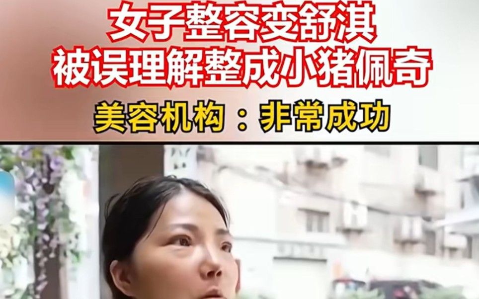 女子整容变舒淇,被误理解整成小猪佩奇,美容机构:非常成功!哔哩哔哩bilibili