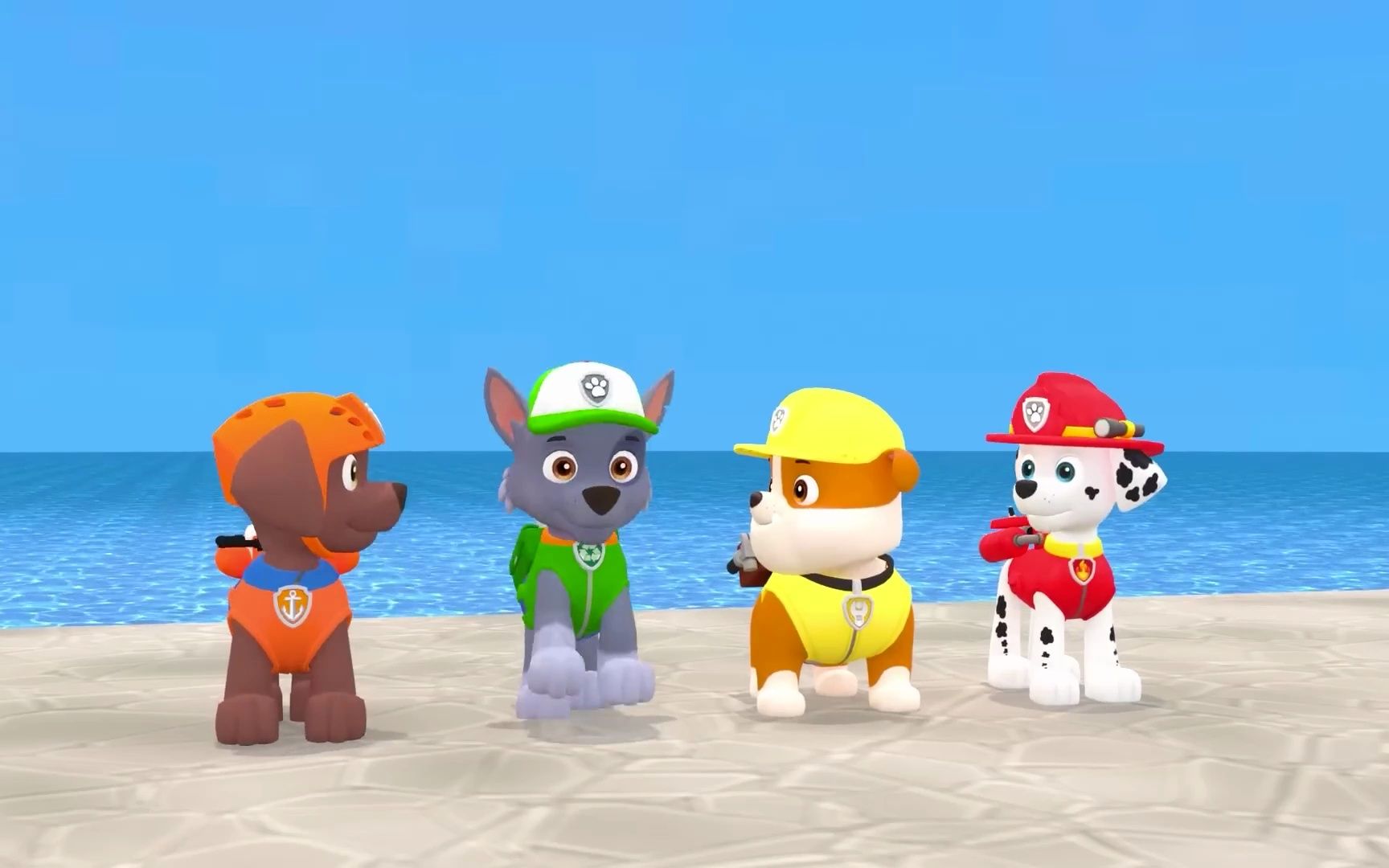 汪汪队立大功 路马阿奇灰灰闯关 看谁能打开最后的百宝箱