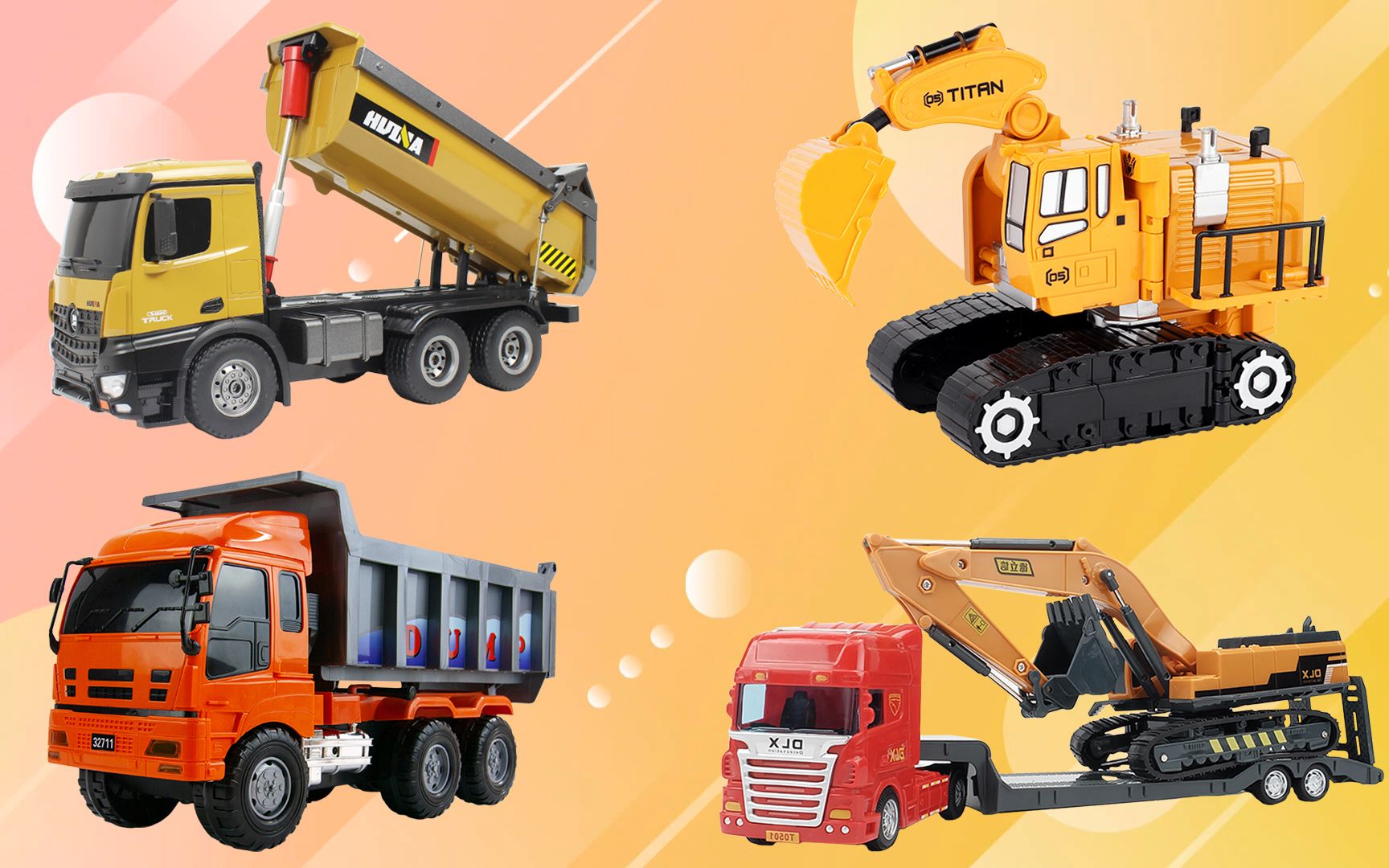 工程车乐园 翻斗车挖掘机运输车运土车 工程车大合集