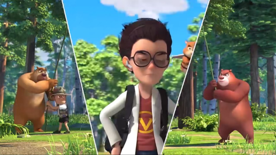 天才威误会光头强,以为要害自己,怎料他们是想给我按摩