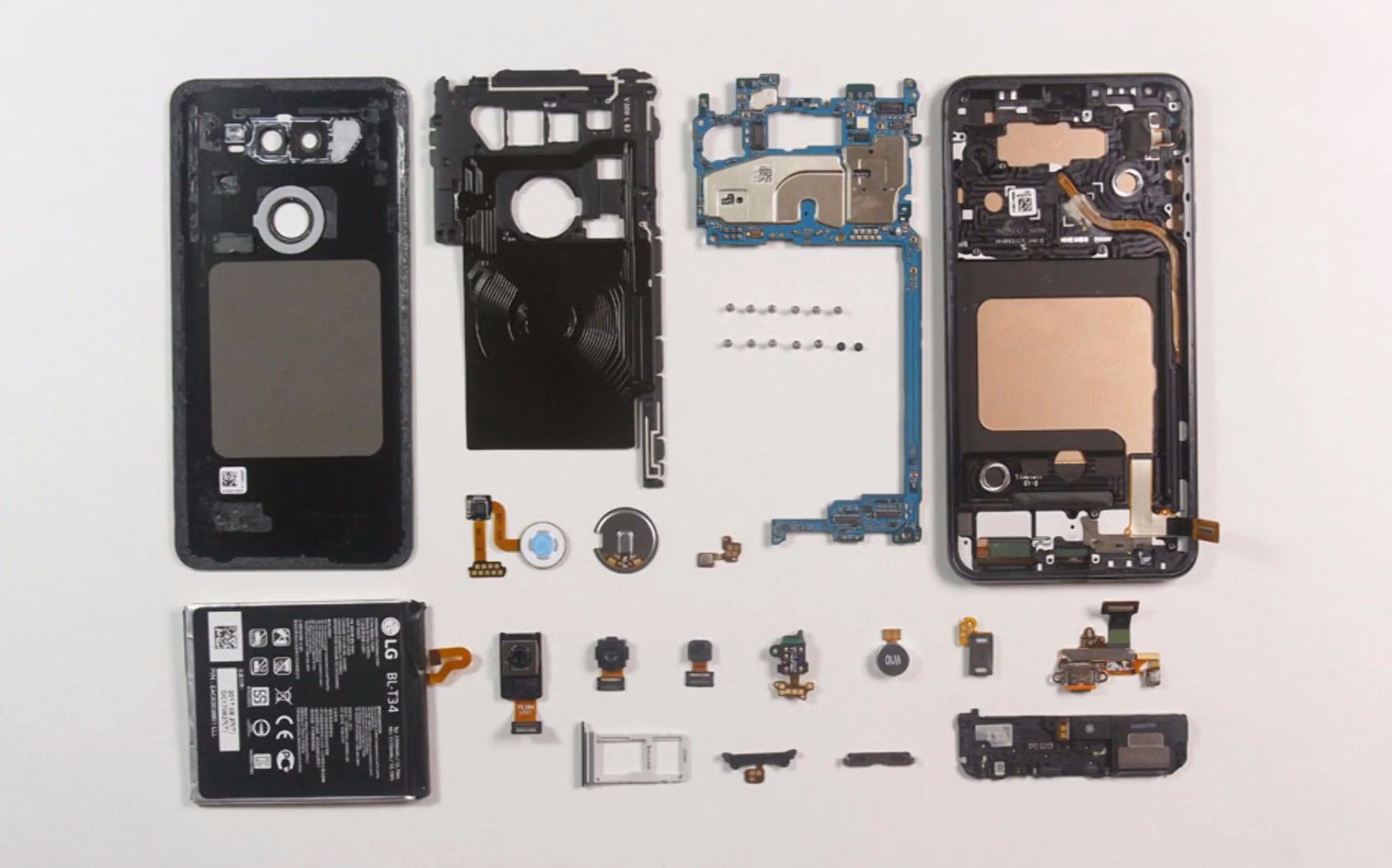 拆解lgv30发现内部竟然有铜管拆解维修指南