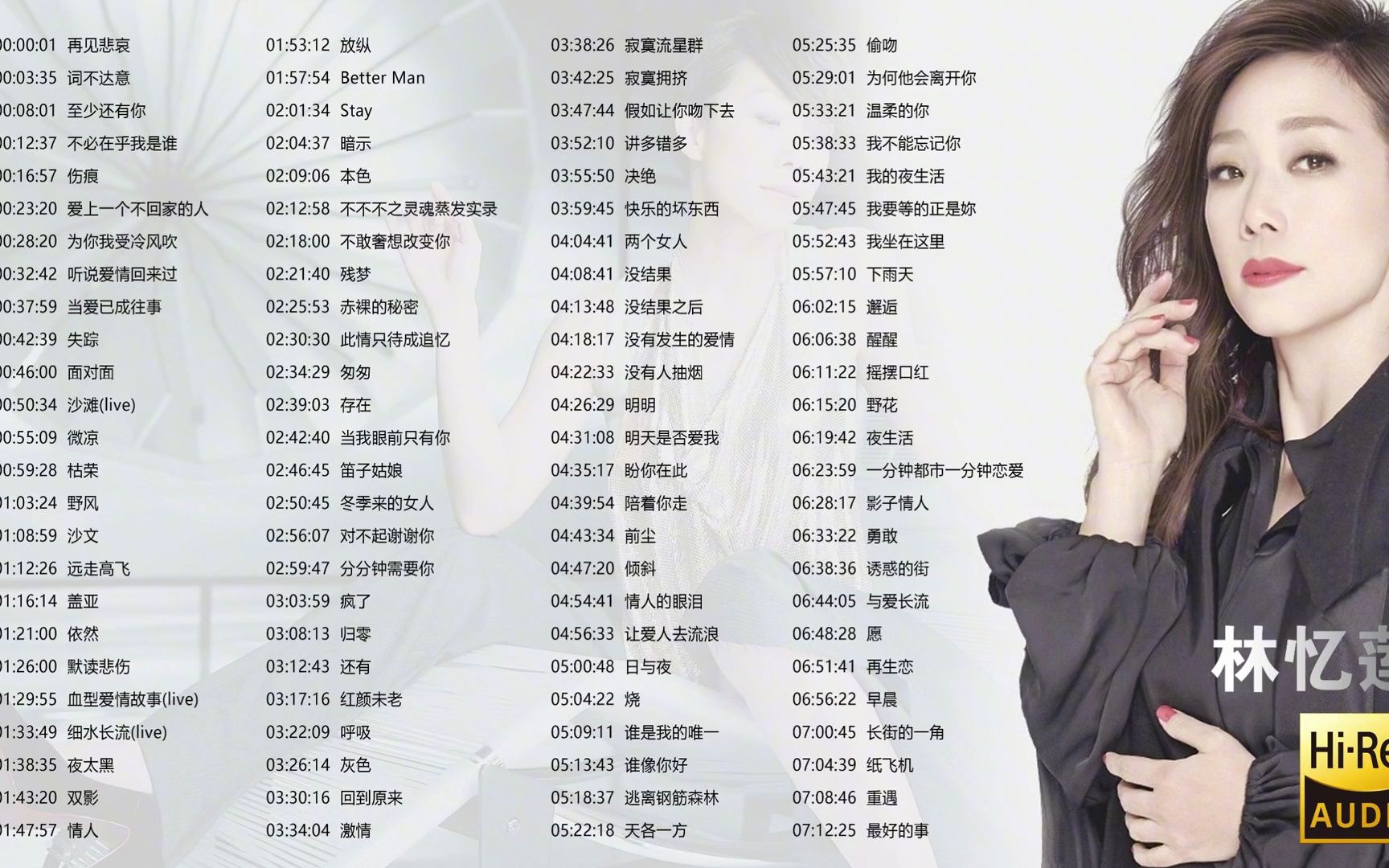 [图]林忆莲-100首经典歌曲合集 无损顶级音质【Hi-Res】