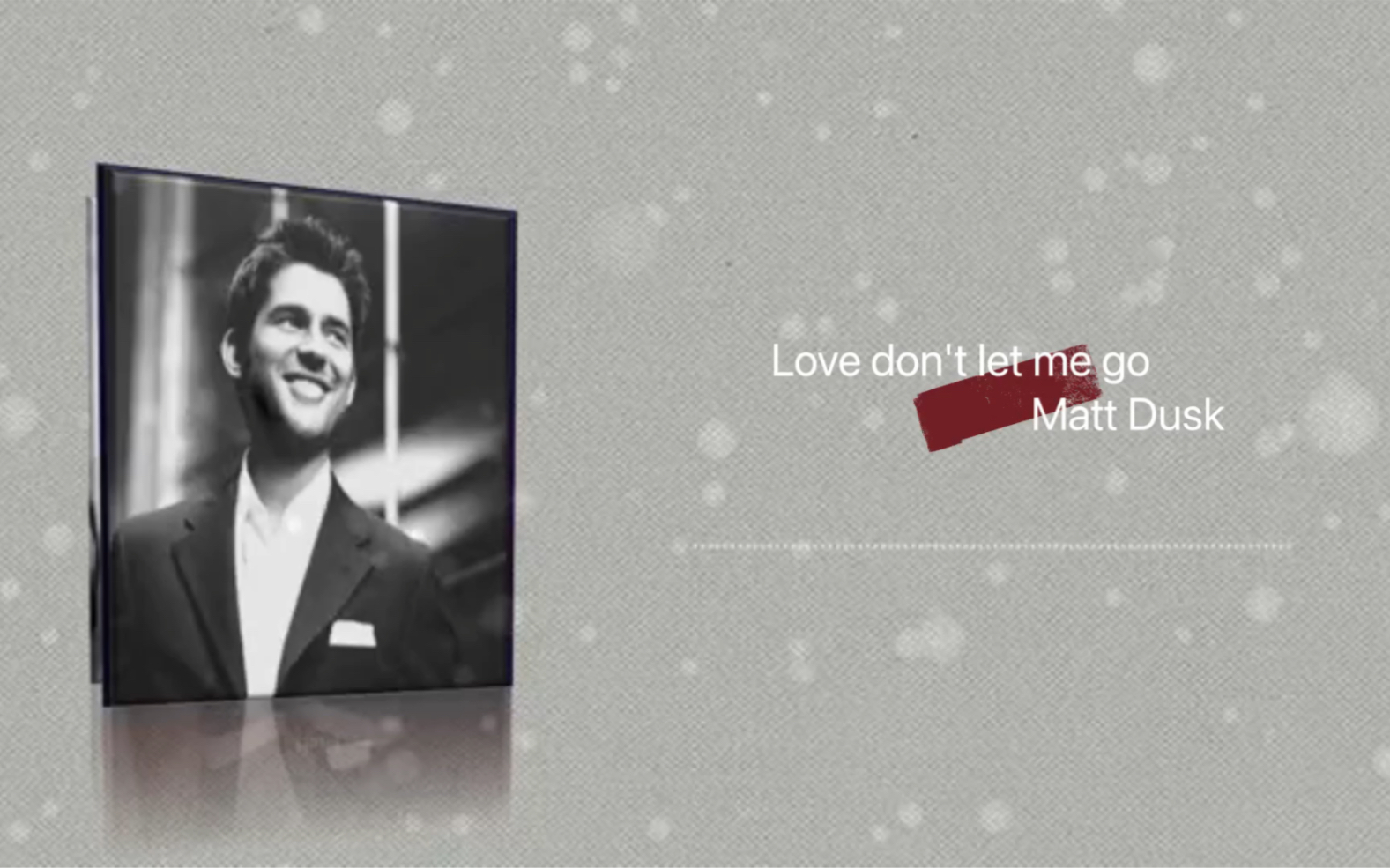 [图]【音樂时光机】Love don't let me go 舒缓韵律｜音乐推荐Matt Dusk