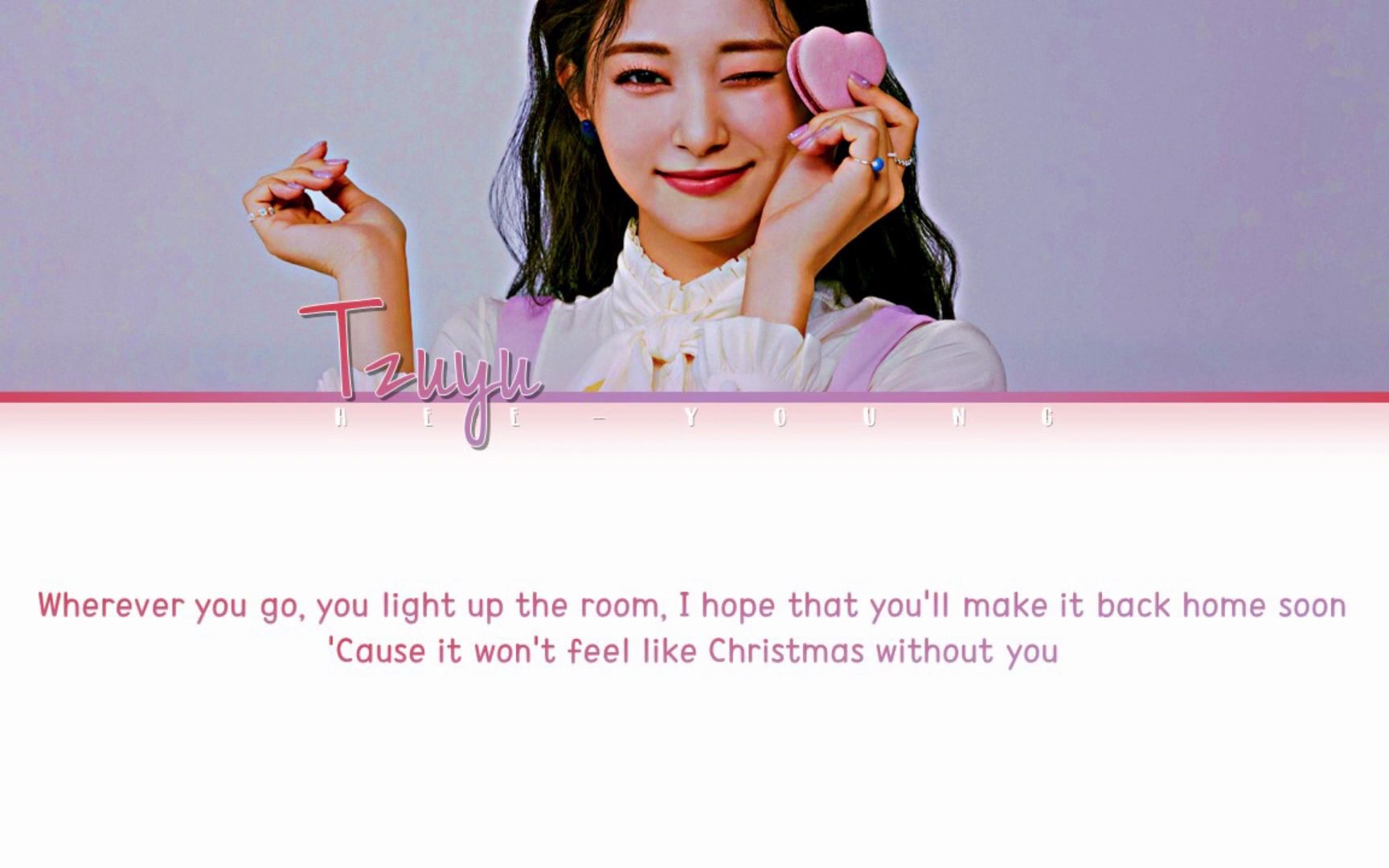 [图]单曲 周子瑜 (TWICE) "Christmas Without You (Original By Ava Max)"彩色歌词版