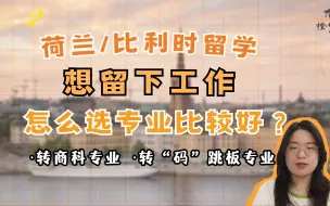 Download Video: 【荷比留学】留学之后想留下工作，申请什么专业比较好？