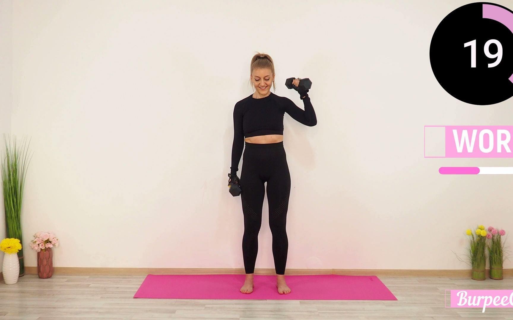 burpeegirl8分钟哑铃撕裂肌肉系列之肩部强化塑形女性友好