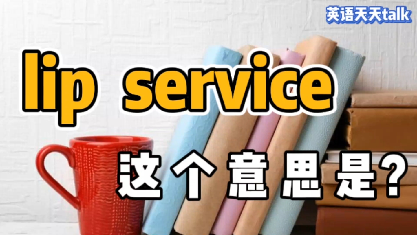 lip是“嘴唇”,service是“服务”,lip service是什么服务?哔哩哔哩bilibili