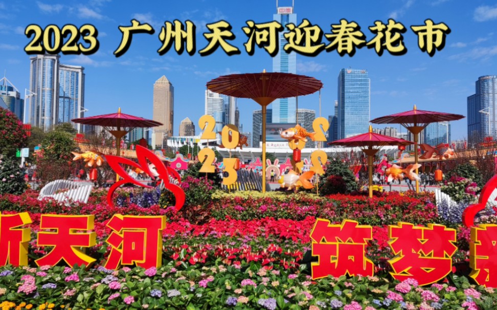 2023广州天河迎春花市哔哩哔哩bilibili