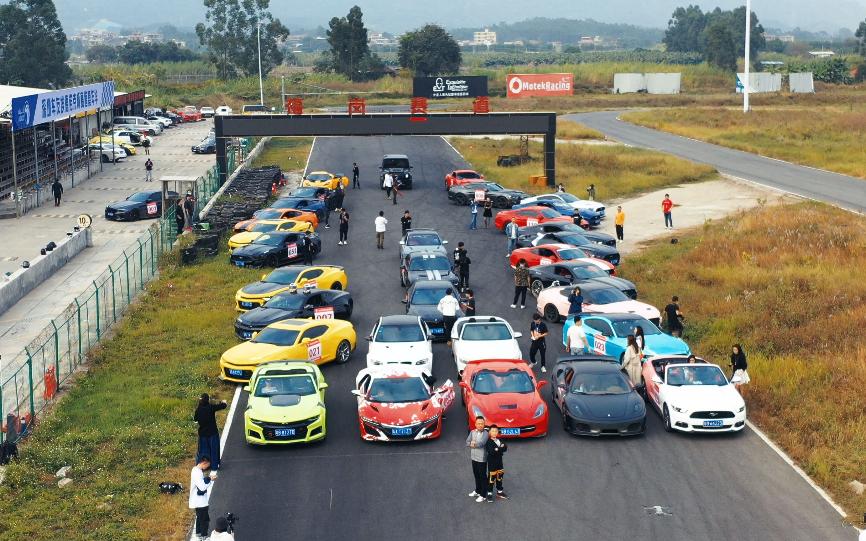 cammus101肌肉车俱乐部在惠州福冈赛道日野马科迈罗宝马m奔驰amg本田