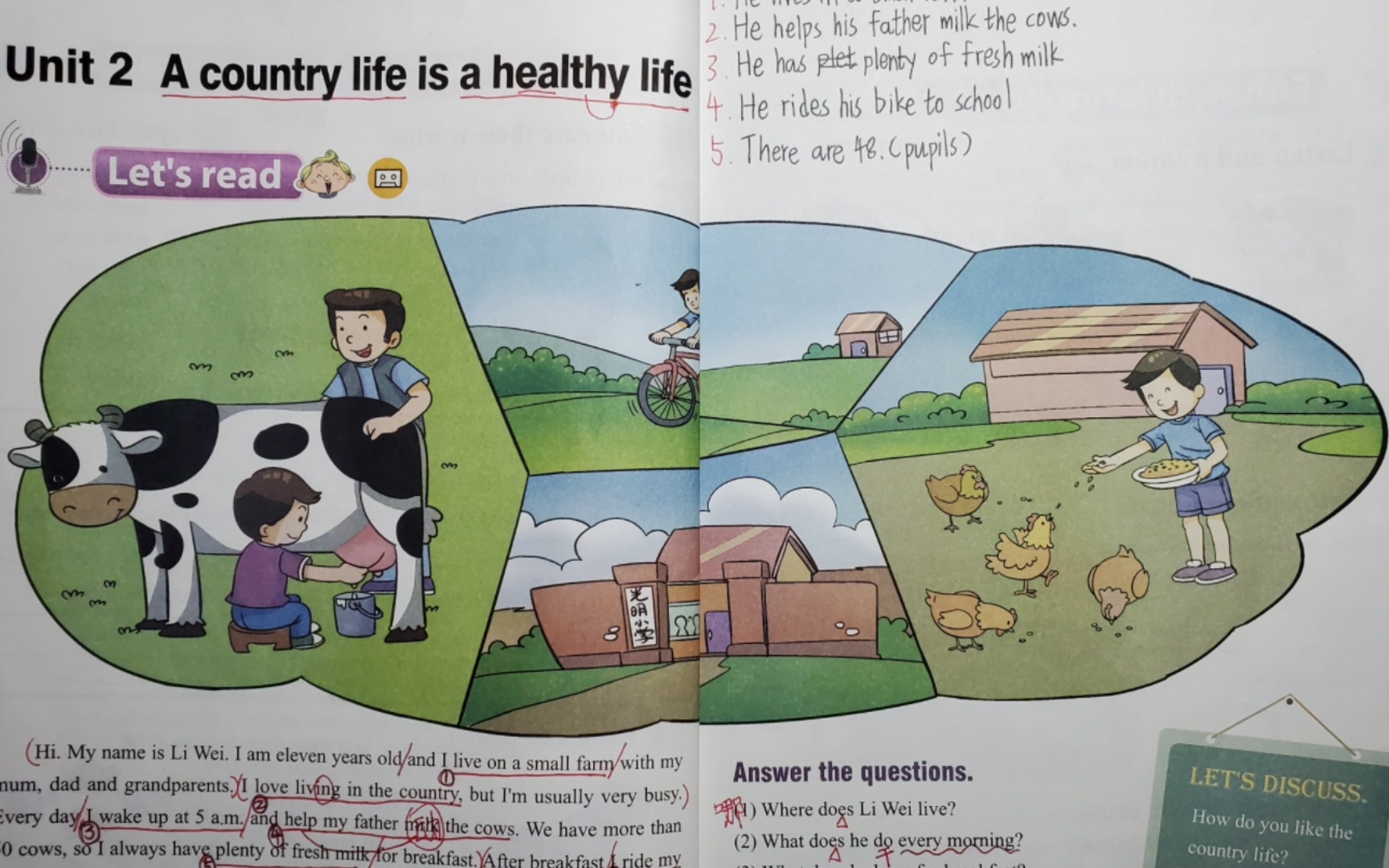 【英语背诵】【Unit02A country life is a healthy life】【细路仔学英语】(六年级上册)哔哩哔哩bilibili