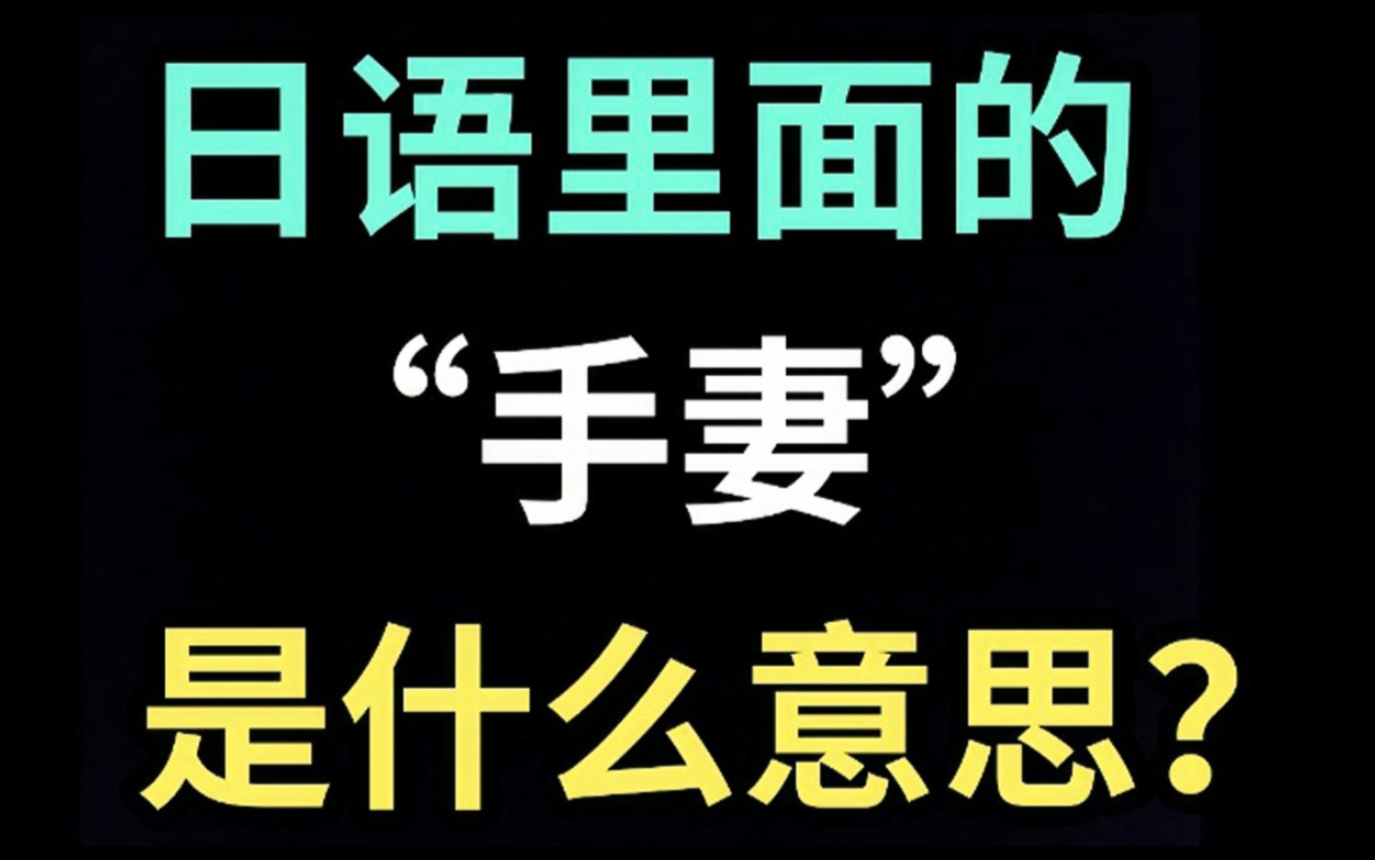 日语里的“手妻”是什么意思?【每天一个生草日语】哔哩哔哩bilibili