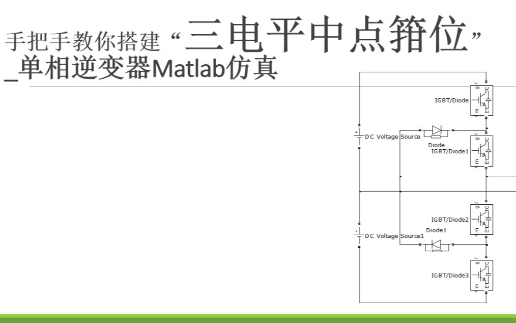 三电平中电箝位单相仿真开环视频哔哩哔哩bilibili