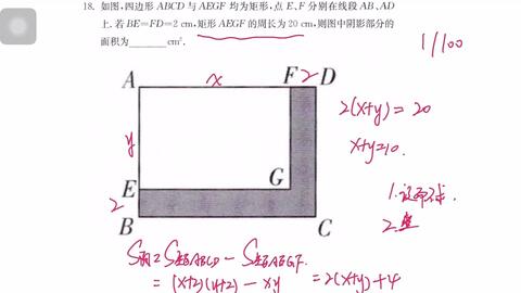 100题 1 矩形周长和面积问题 哔哩哔哩