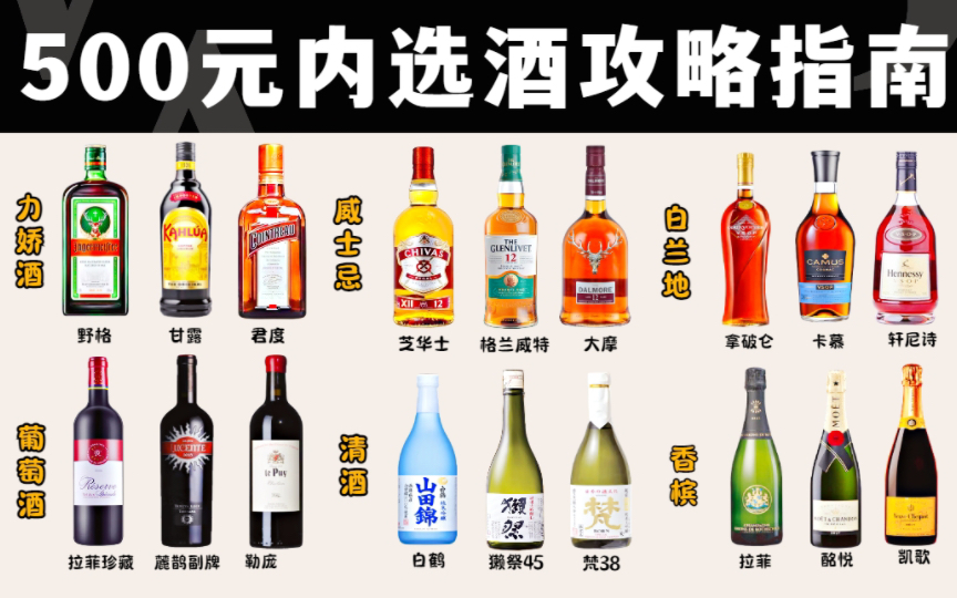 500元内选酒指南 | 6类酒风格一次说清楚哔哩哔哩bilibili