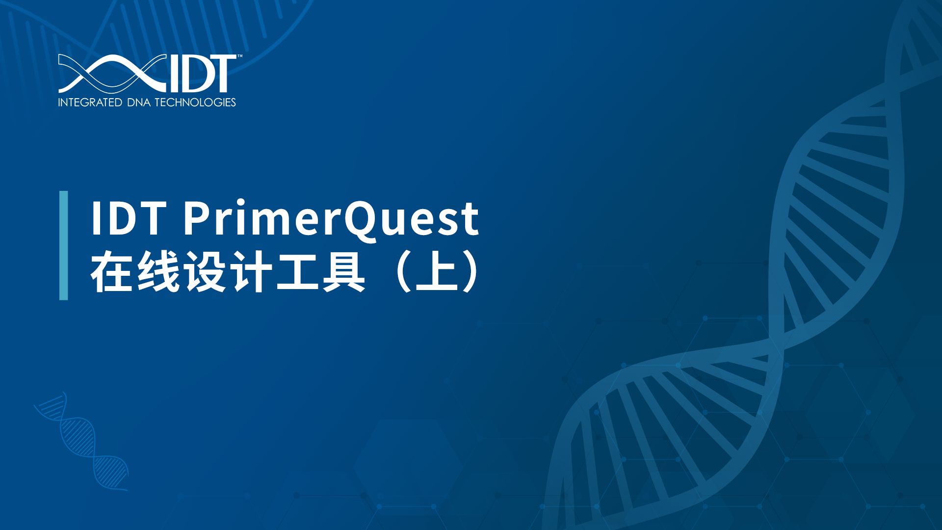 IDT PrimerQuest在线设计工具(上)哔哩哔哩bilibili