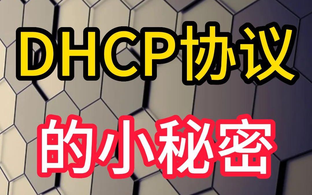 DHCP协议的小秘密哔哩哔哩bilibili