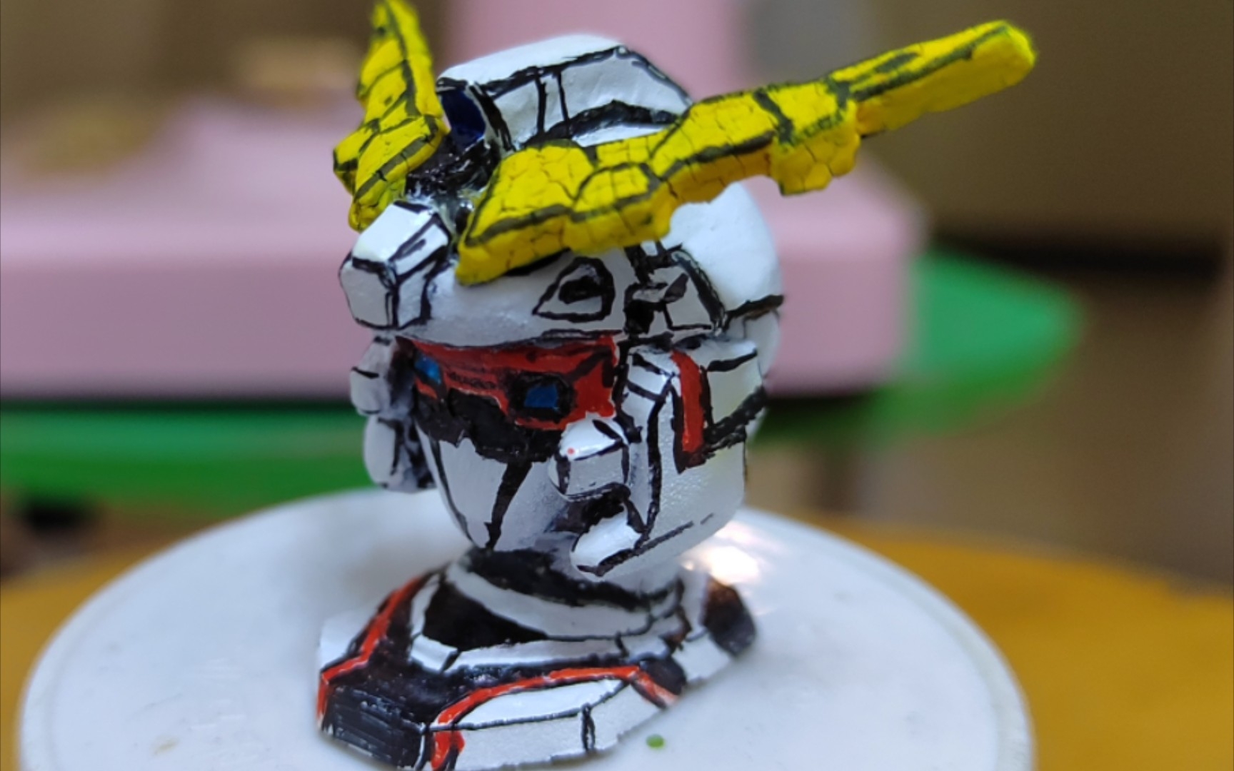 迷你高达独角兽头雕