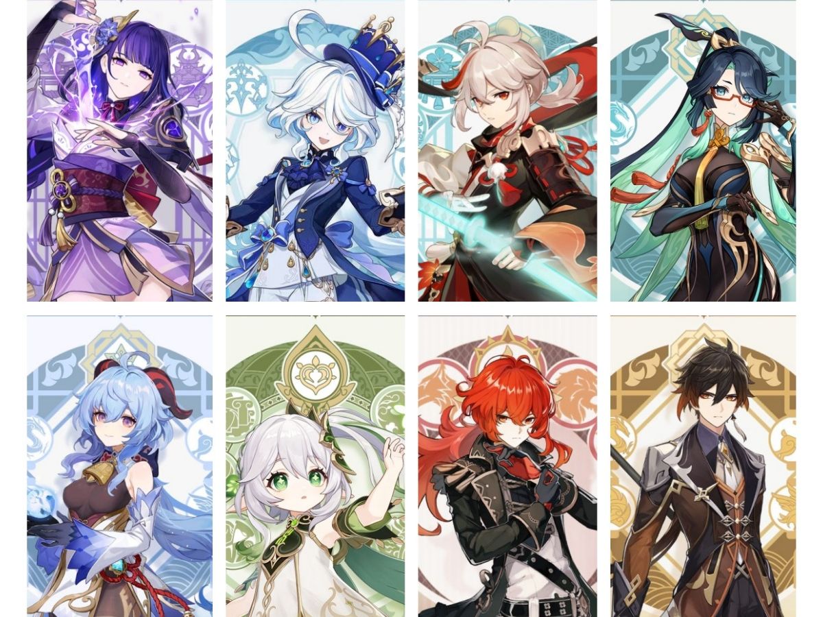 4.5深渊全五星配队 上半雷神芙芙万叶闲云 下半甘雨草神迪卢克钟离