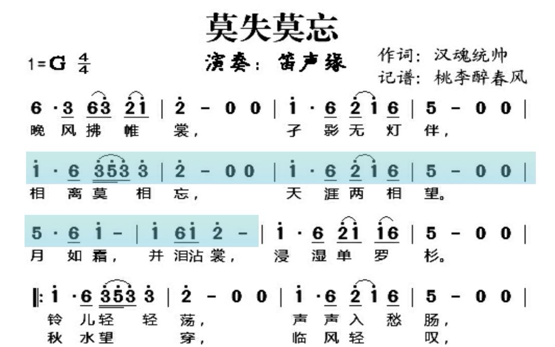 笛声缘:动态乐谱《莫失莫忘》这样学笛子很实用