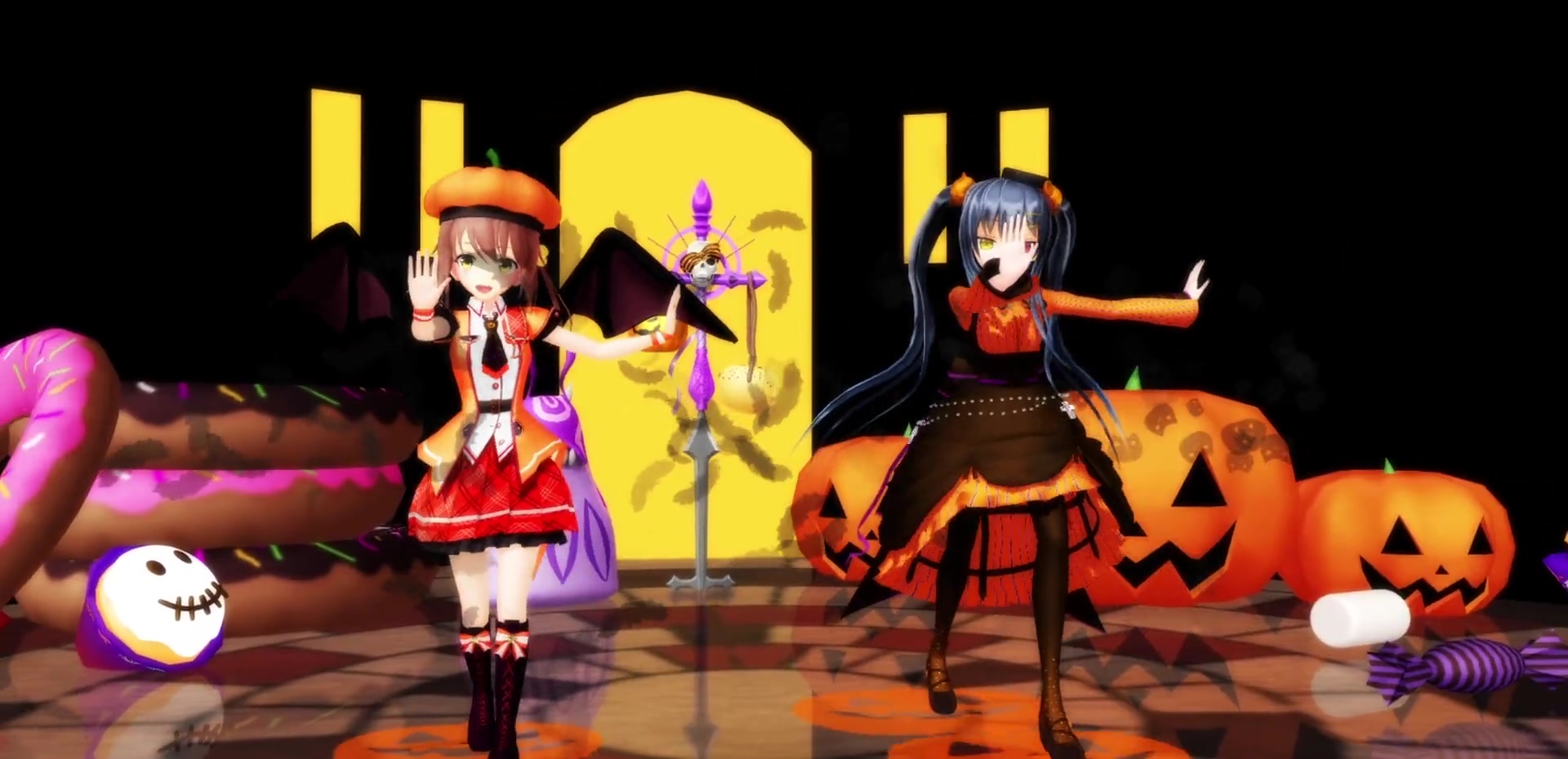 mmd花骑士万圣节服装乌头和蒲包花的キレキャリオン