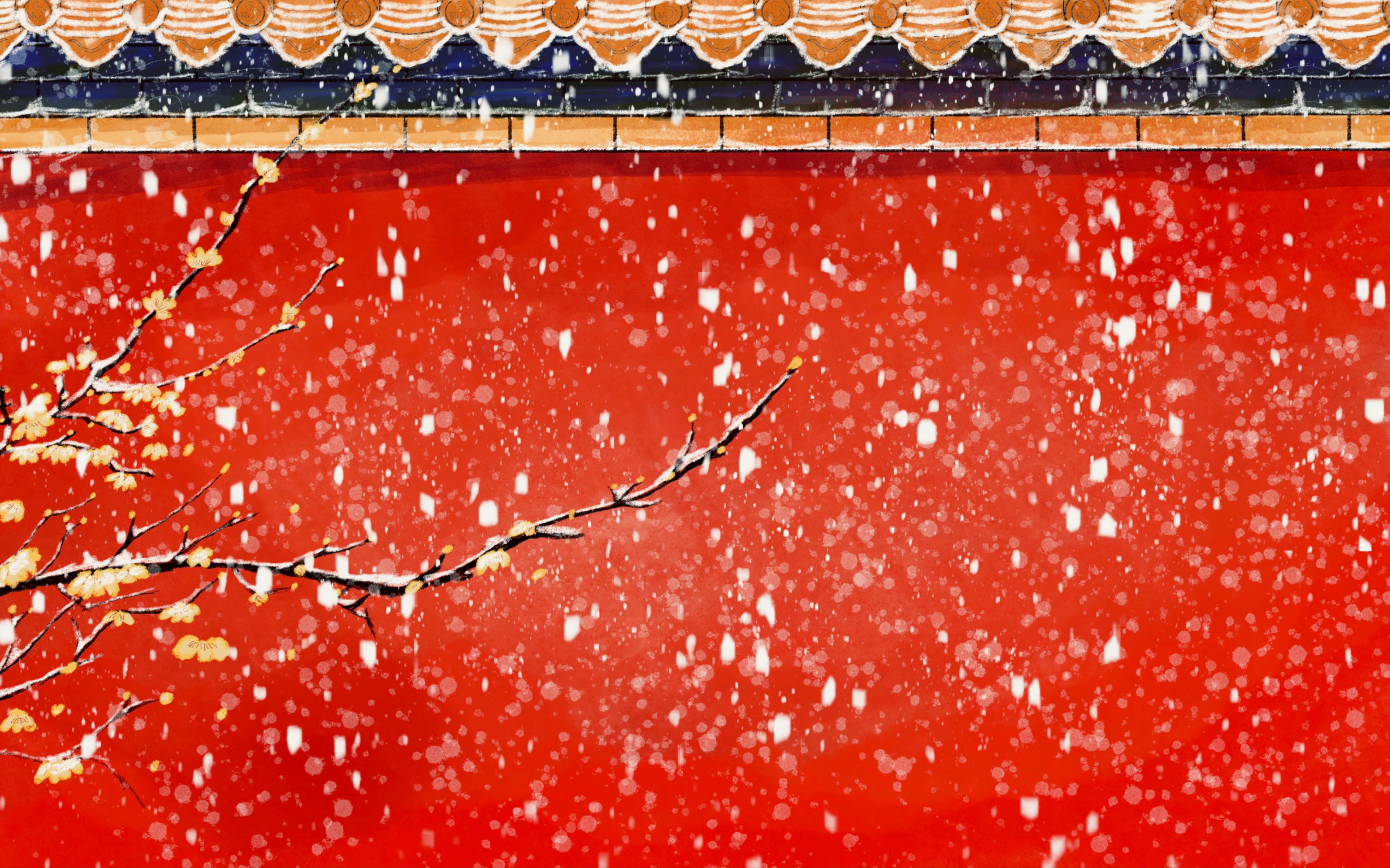 【故宫的雪】第二次ipad绘画(procreate)