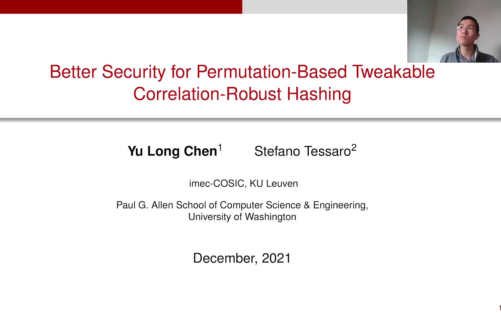 [ASIACRYPT 2021]  Better SecurityEfficiency TradeOffs in PermutationBased...哔哩哔哩bilibili