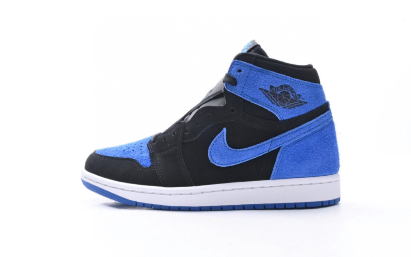 乔丹 air jordan 1 retro royal suede 翻毛皮皇家蓝脚趾高帮篮球鞋dz