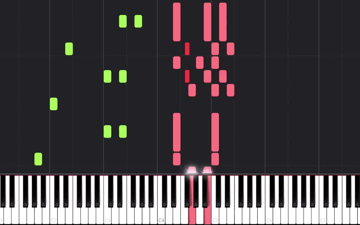 [图]【钢琴】啊，朋友再见 - 钢琴教学 [Piano Tutorial] (Synthesia)