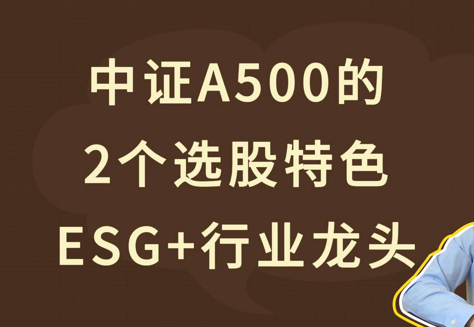 中证A500的2个选股特色:ESG+行业龙头哔哩哔哩bilibili