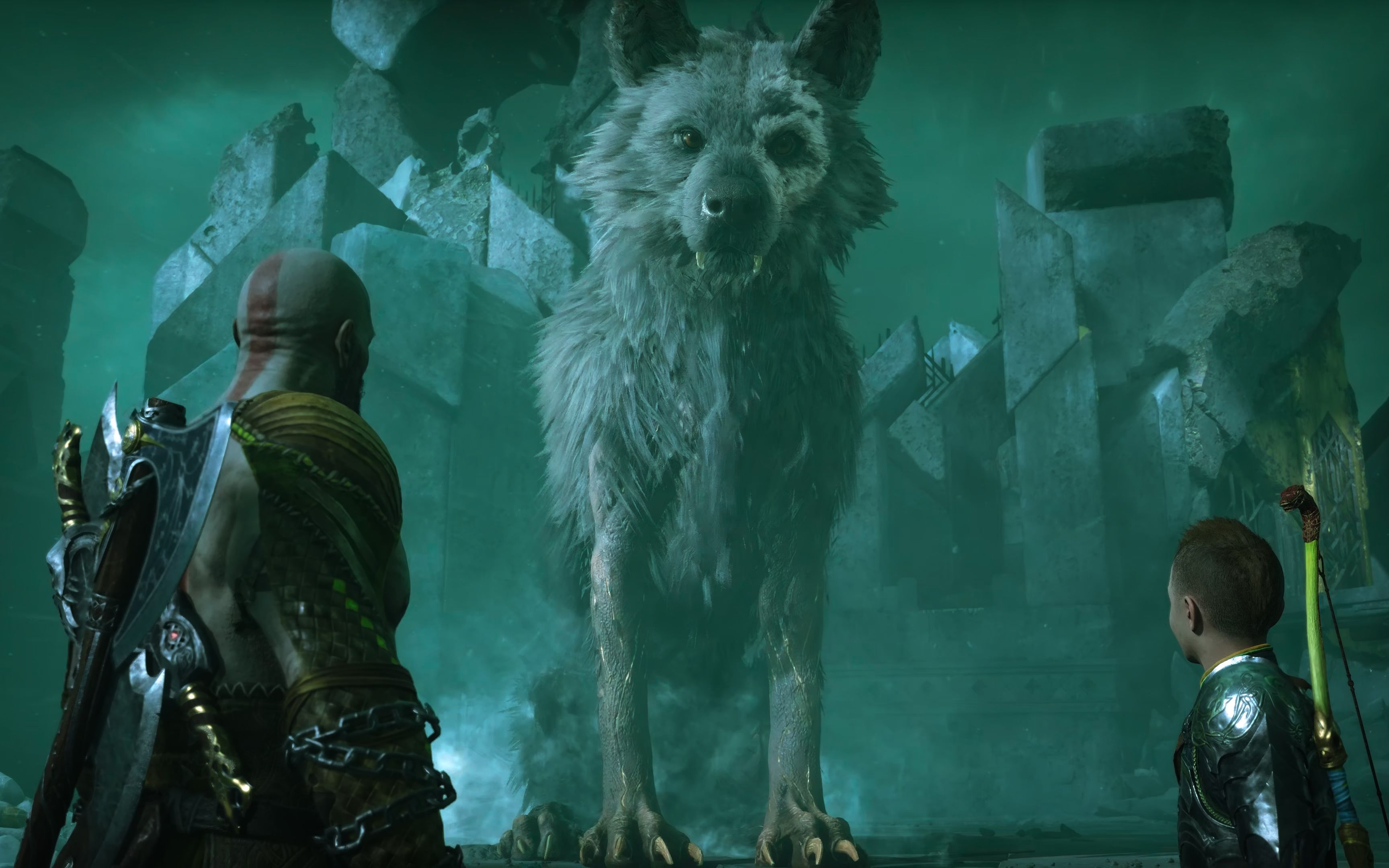 【战神5】【4k hdr】战神难度无伤-主线boss12-可爱的地狱犬加姆