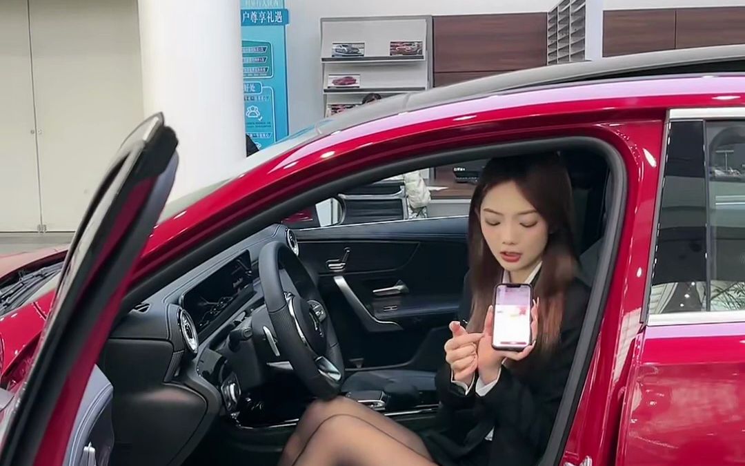 抖音车模丝袜女主播直播卖车 #763