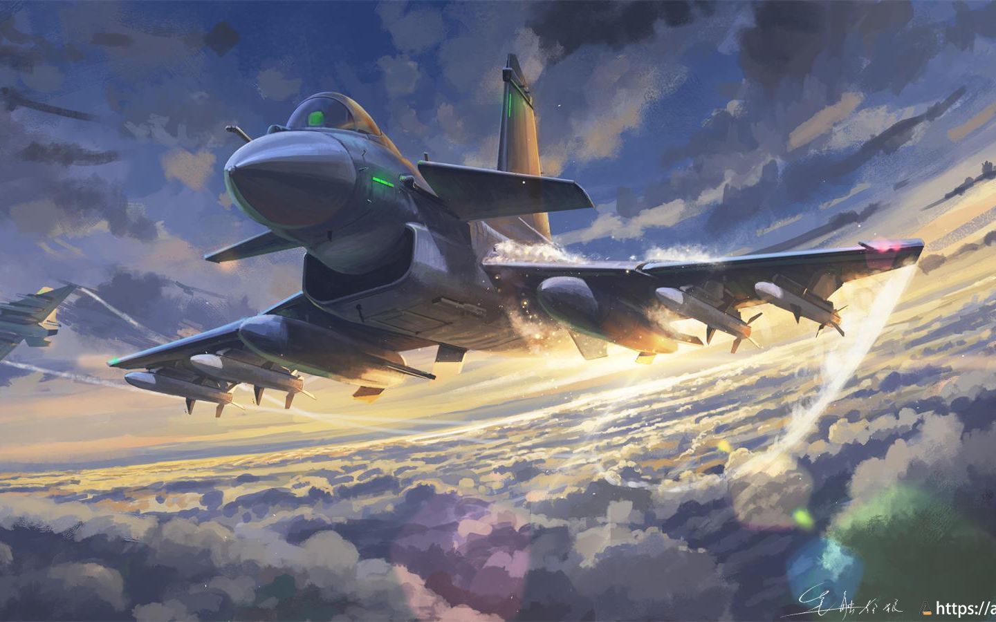 【绘狼】关于我想画空中战斗但是看歼10太帅了就画了特写这件事!