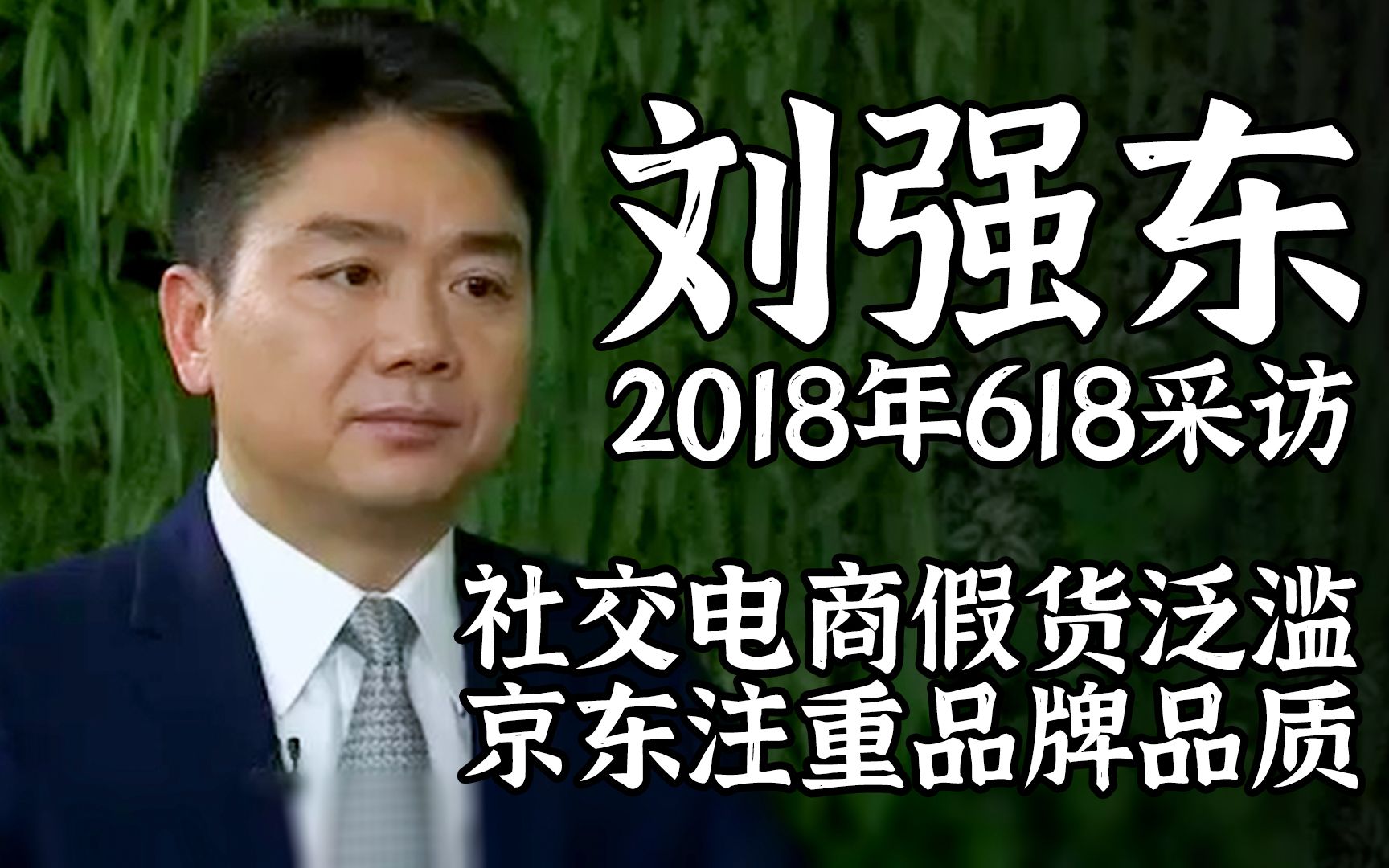 刘强东2018年618采访:社交电商假货多 品牌品质最重要哔哩哔哩bilibili