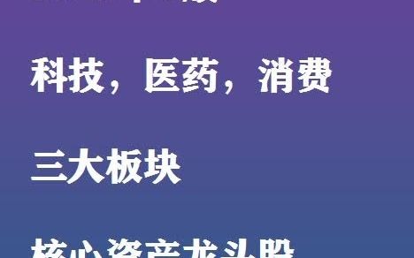 科技,医药,消费三大板块的核心资产龙头股!码住哔哩哔哩bilibili