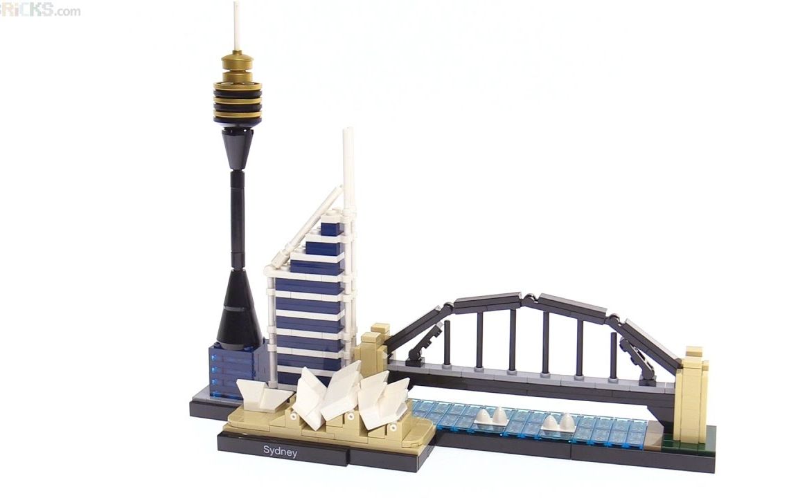 乐高lego21032建筑系列悉尼天际线拼搭搬砖视频