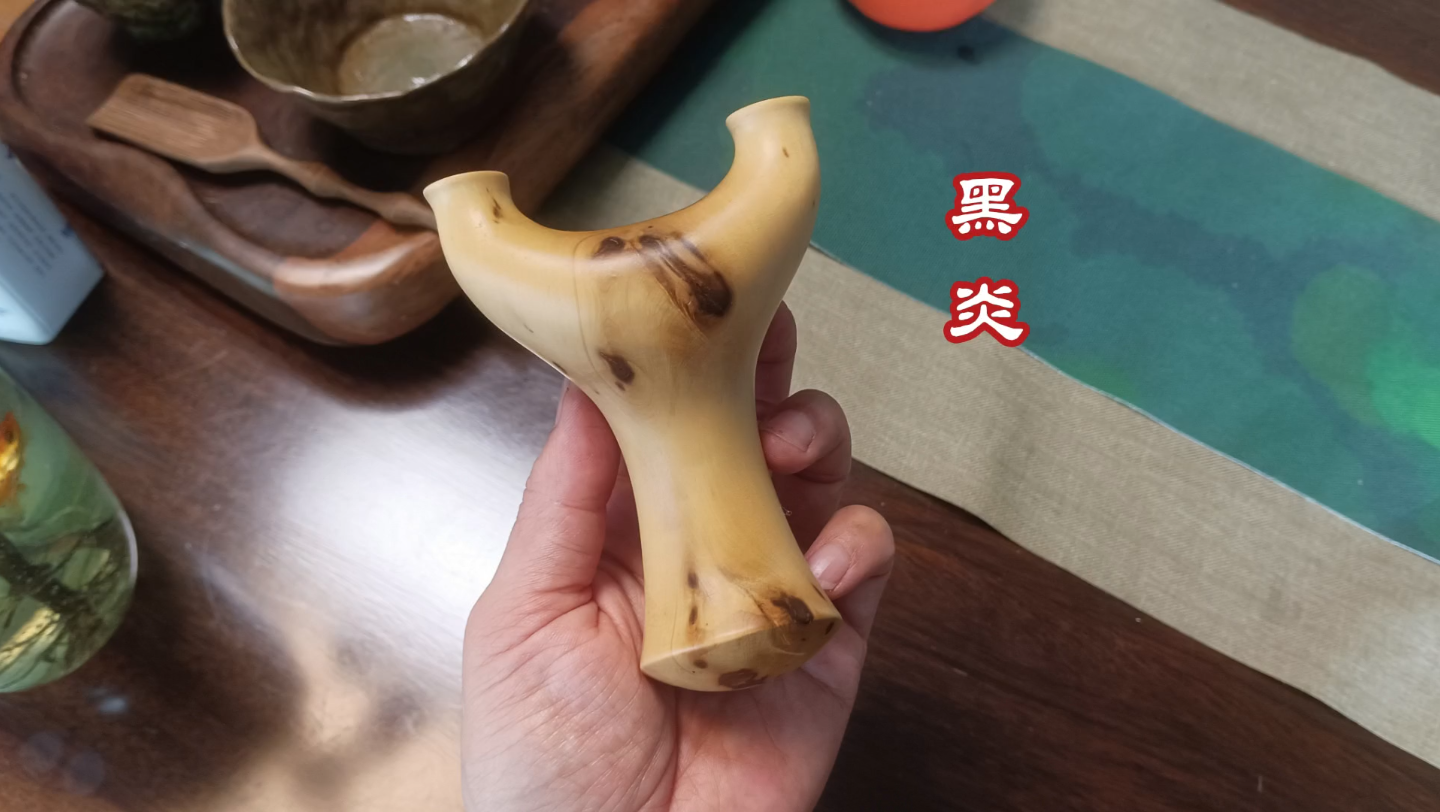 又来了小叶黄杨原叉根料纯手工特大号飞虎重弓8318超个性黑色火焰纹哔哩哔哩bilibili