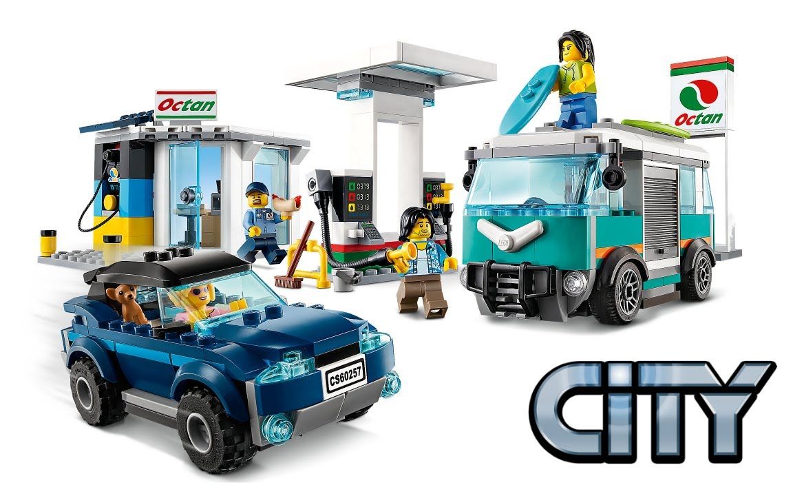 乐高lego 60257 城市系列 车辆服务站 2020年版速拼评测_哔哩哔哩 (゜