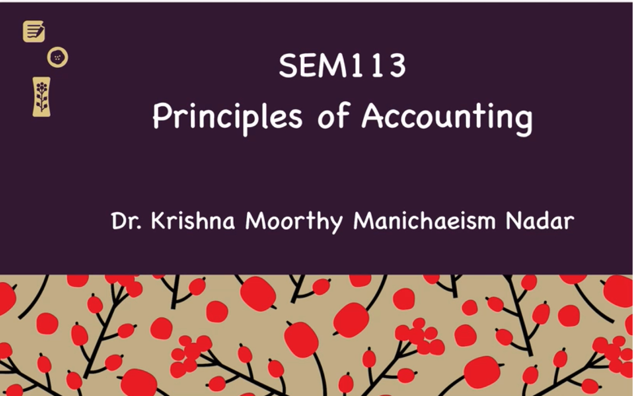 [图]课程简介_SEM113_Principles of Accounting（上）