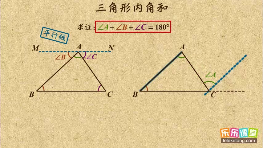 [图]学霸笔记 秒杀名师 初中数学八年级上 三角形内角和定理