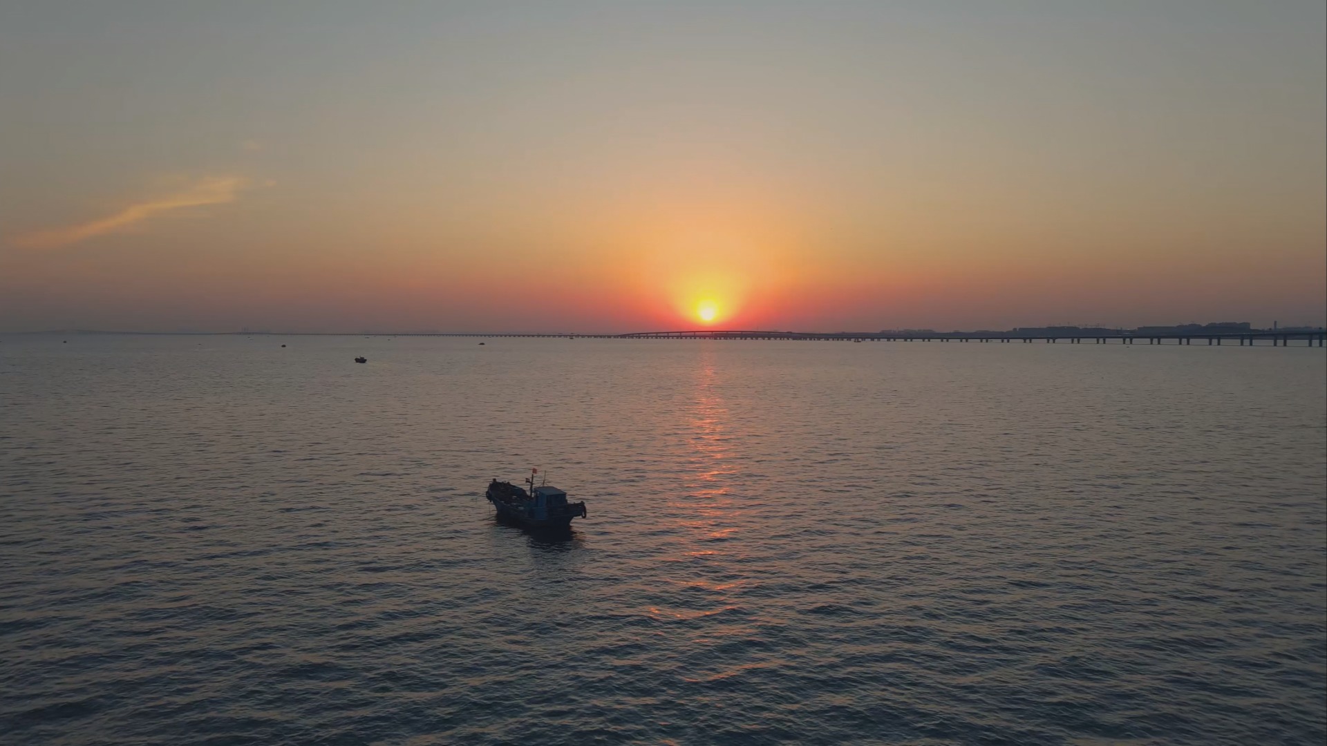 中国各地海上日出日落黄昏早上清晨风景哔哩哔哩bilibili