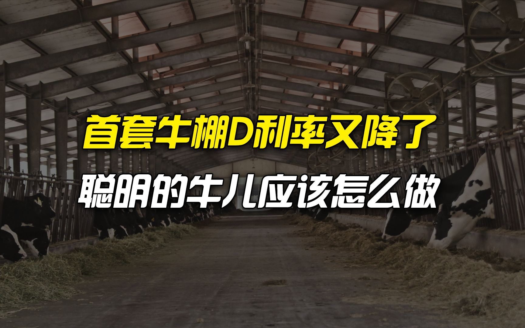 [图]首套牛棚D利率又降低了，聪明的牛儿应该怎么做呢？