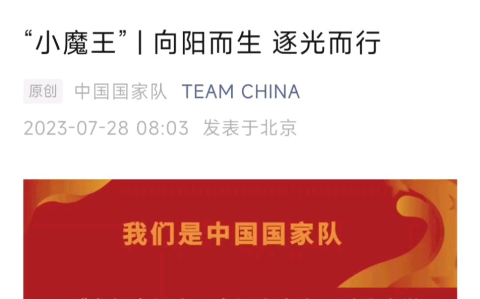 【孙颖莎】向阳而生 逐光而行(图源:Team China)哔哩哔哩bilibili