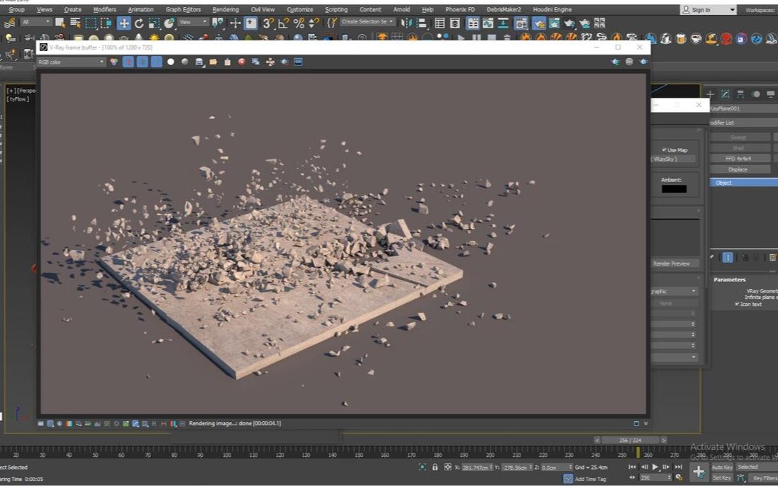 [图]国外3ds max tyflow制作爆炸效果视频