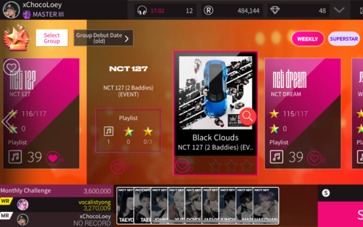 [图]【Black Clouds(黑白电影)】【NCT 127】HardMode 3-StarClear SuperstarSM