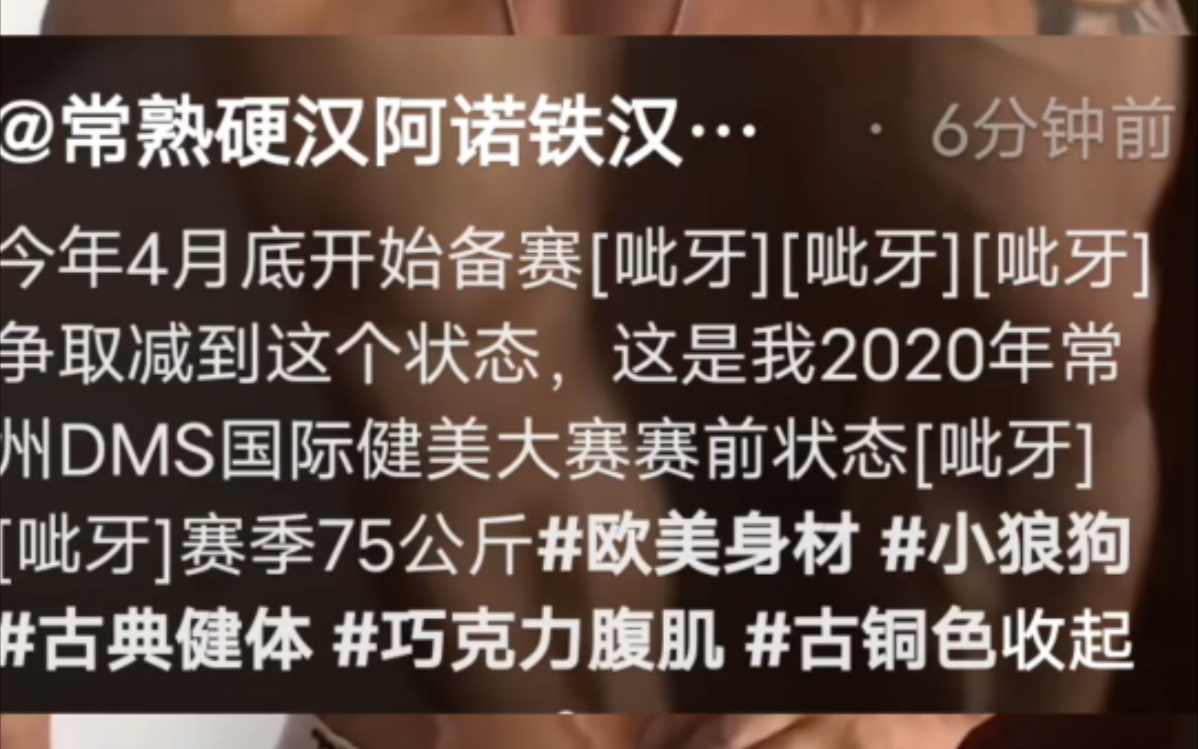 常熟阿诺深夜emo,开始怀念自己的百分之六体脂时期哔哩哔哩bilibili