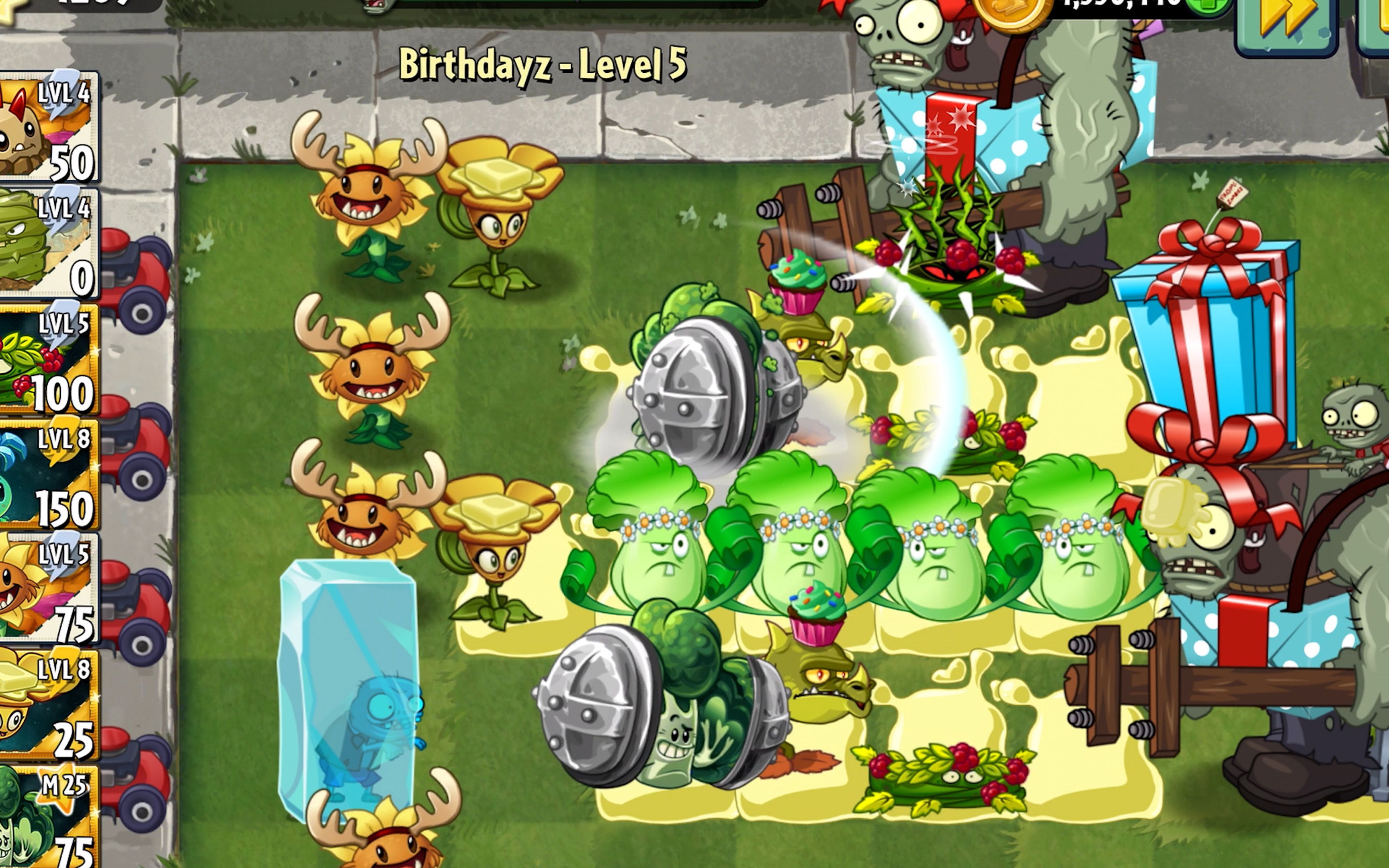 pvz2 happy birthdayz level 5植物大戰殭屍2節日活動5