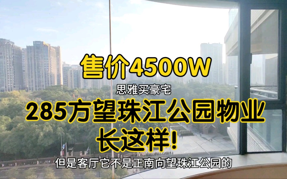 售价4500w,285方望珠江公园的豪宅长这样!哔哩哔哩bilibili