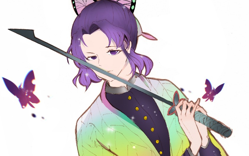 【鬼灭之刃】画了一个美丽的蝴蝶姐姐_哔哩哔哩 (゜-゜)つロ 干杯
