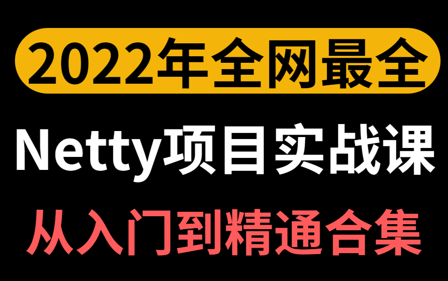 2022年全网最全Netty项目实战教程,诸葛老师手把手带你基于Netty搭建一个高性能IM系统!哔哩哔哩bilibili